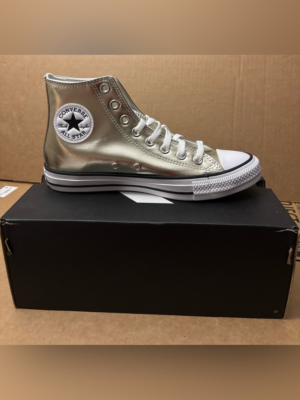 Converse Women's Chuck Taylor All-Star High Top Metallic Canvas Shoes Size 7.5